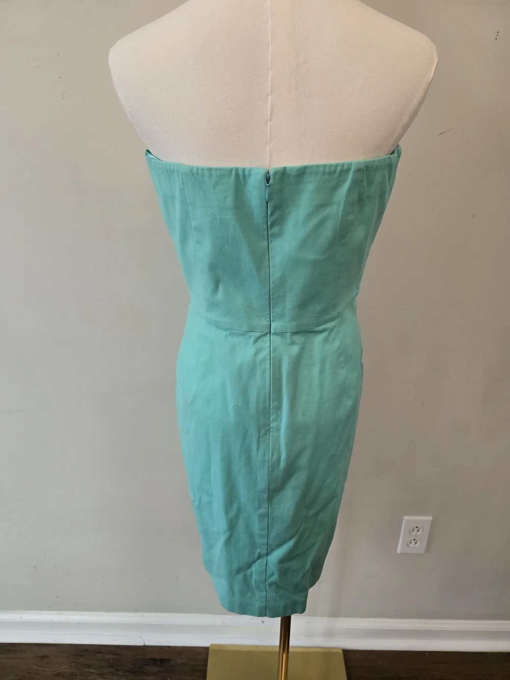 Vineyard Vines Turquoise Strapless Dress with Hot Pink & Yellow Embroidery - Picture 3 of 3